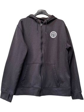 BURTON Zip Front Logo Hoodie Jacket L